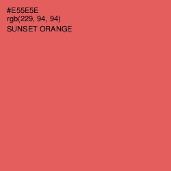 #E55E5E - Sunset Orange Color Image